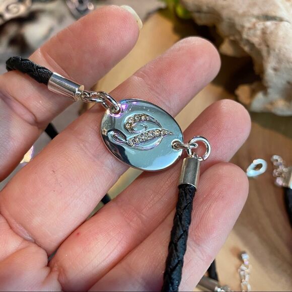 Initial D CZ Necklace bracelet set - Picture 3 of 4